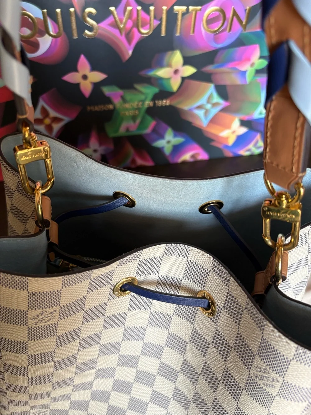 Louis Vuitton Damier Azur NeoNoe MM ‘By the Pool’ Blue 2021 Limited edition 🌊